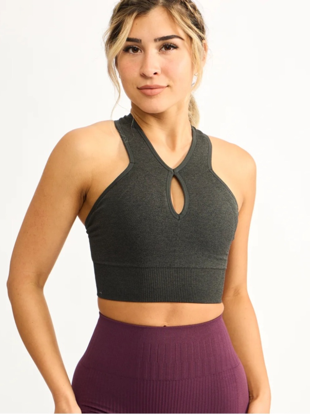 Buffbunny Sphynx Seamless Sports Bra - Charcoal grey X-Large crop top DDD DD